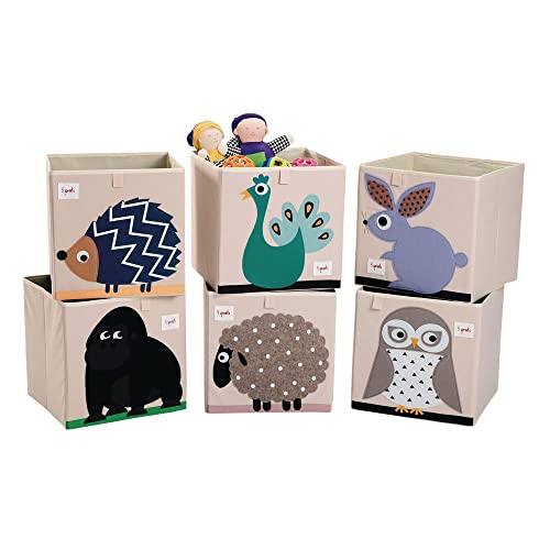 Cube de rangement Mouton 3 Sprouts 33x33 cm pour organiser une chambre d'enfant - 3