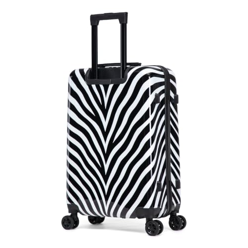 Image of InUSA Zebra Print 24-Inch Hardside Spinner Luggage Lightweight & TSA Lock