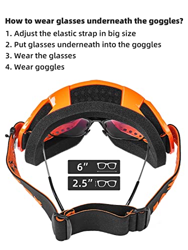 Batfox Dirt Bike Atv Goggles Motorcycle Gear Riding Motocross Dirtbike 4-Wheeler Mx Dh Accessories Goggles For Men Women Youth Uv400 Protection Dust-Proof Anti-Slip Strap (Version A) #TOP6