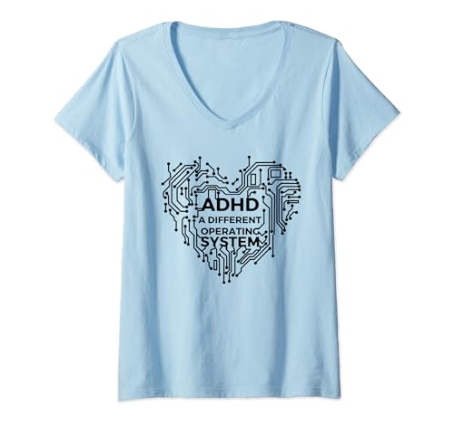 Sistema operativo diverso ADHD Maglietta con Collo a V