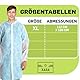 XARA 100 verstellbare Einweghauben + 100 wasserdichte Überschuhe + 100 medizinische Einwegkittel aus Vliesstoff (TNT) 25g + 100 Einweghandschuhe - Hypoallergenes und atmungsaktives Set - Stück 400