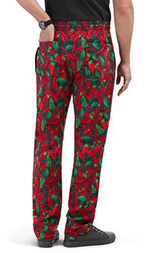 Men’s Hot Stuff Print Baggy Chef Pant (Large) #TOP1
