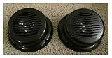 2 RV Marine Gloss Black Wavy Silver 5.25" Flush Mount Speaker UV Waterproof
