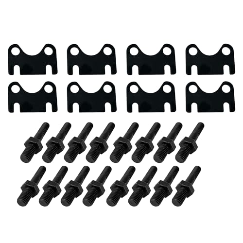 SBC 3/8 Rocker Arm Studs & Guide Plate Kit Compatible with Chevrolet Suburban Impala Trailblazer Silverado 1500 2500 Tahoe Camaro GMC Yukon XL Envoy Sierra 1500 Buick Pontiac Hummer