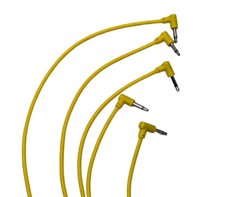 Câbles de patch Eurorack Luigis M-PAR jaune 20 cm haute conductivité