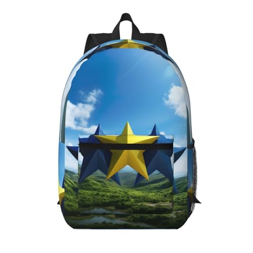 Sac à dos de voyage portable Venezuela noir et blanc multi-poches 43cm