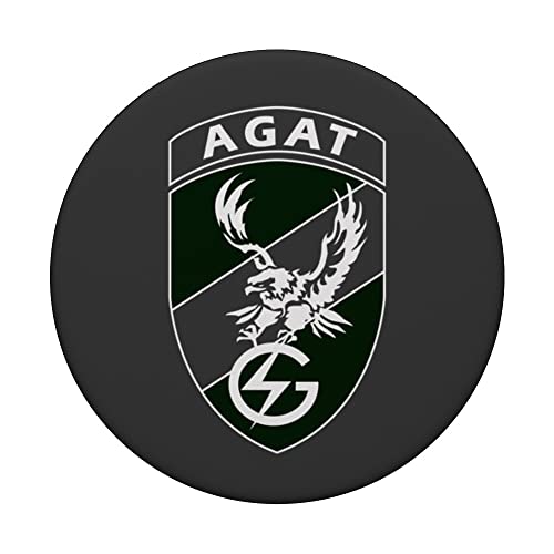 AGAT Jednostka Wojskowa Polish Special Force Military PopSockets Swappable PopGrip, Black - Image 3