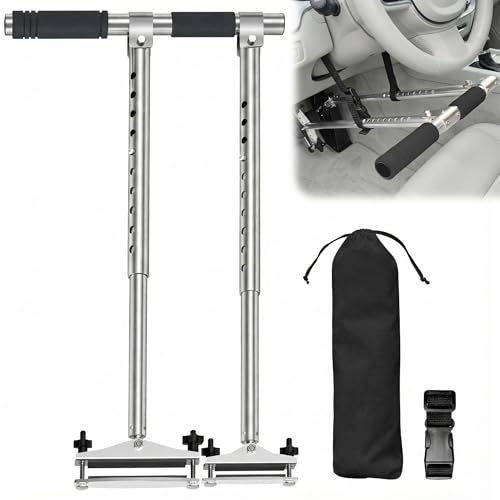 OceanicEcho Car Hand Controls Device for Disabled Drivers, Portable Handicap Driving Hand Controlled Drive Assist for Injured, Handicap Gray (Charcoal)