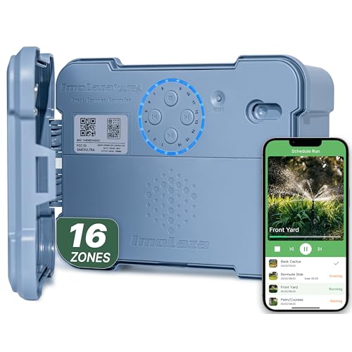 ImoLaza Outdoor Smart Sprinkler Controller, 16-Zone WiFi Irrigation Controller with