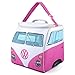 VW Collection - Volkswagen Hippie Bus T1 Camper Van Borsa Termica (Fronte/Rosa & Bianco)