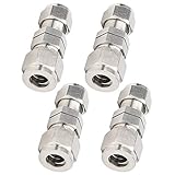 Spacnana Klemmringverschraubung, Rohrverschraubung aus Edelstahl 304, Gerader Anschluss, Langlebig...