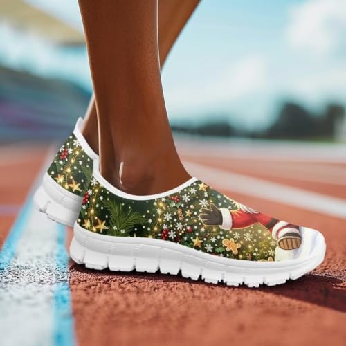 Image of Floral Sneakers for Women Colorful Art Shoes for Women Slip On Casual Work Shoes