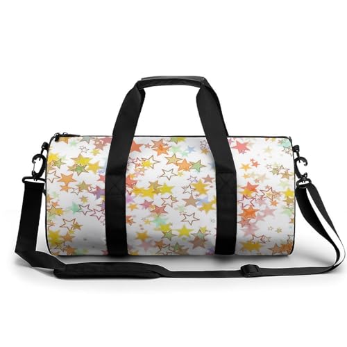 Sac gym Étoiles de Couleur duffel bag pour camping et randonnée pédestre légère