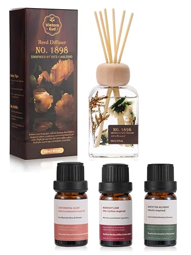 Set de ambientadores con difusor grande y aceites de viaje miniatura 1