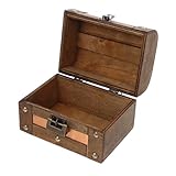 Materiale in legno robusto: realizzata in legno robusto, questa scatola è costruita per durare, offrendo una protezione affidabile per i tuoi oggetti di valore, scatole dei ricordi con coperchio, piccolo forziere del