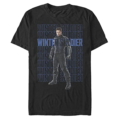 Falcon Winter Soldier Marvel t-shirt 4XL homme grand haut manches courtes noir imprimé