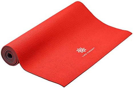Life Energy 6mm Reversible Non-Slip Yoga Mat - Red, Grey
