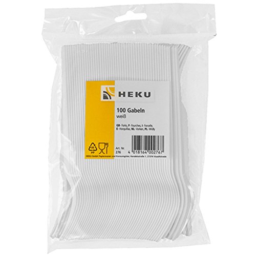 Preisvergleich Produktbild 100 Kunststoffgabeln weiss