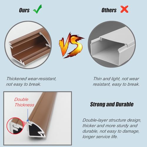 Gaine de câble autocollante pour cacher les câbles TV, idéal pour la maison et le bureau, durable et facile à installer, solution de gestion des câbles soignée