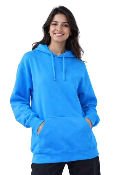 nobarr Women's Peach Hooded Sweatshirt | Cotton Blend Hoodie | Long Sleeve | Kangaroo Pocket | Casual Winter Wear-picture-33