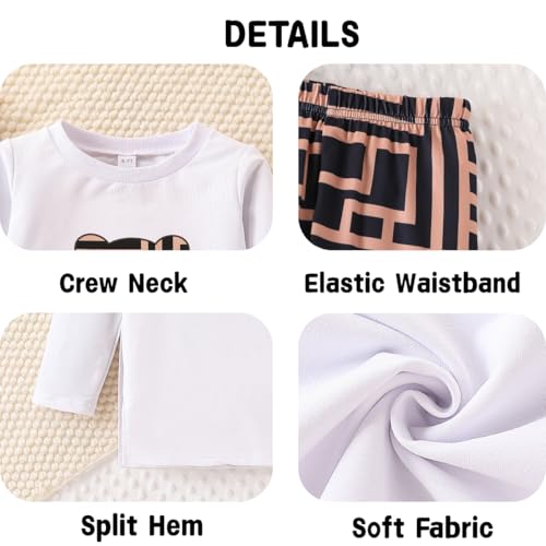 Image of Tween Girl's Letter Print Top + Jogger Pants 2 Piece Outfit Set Kids Clothing, Sizes 6-14 Years