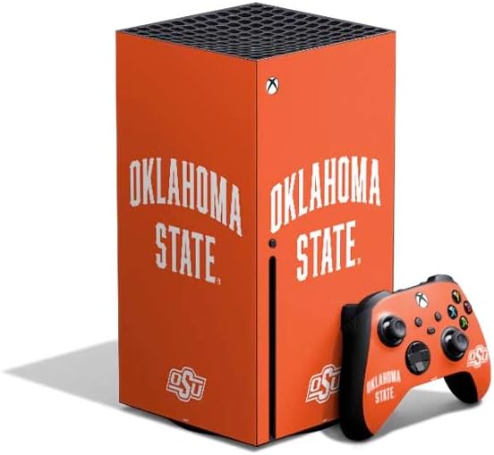 Skinit Decal Gaming Skin Compatible with Xbox Series X Bundle - Officially Licensed Oklahoma State University OSU Cowboys Basketball Design