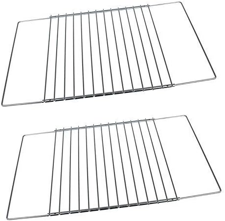 First4Spares 2 Pack of Adjustable Width Stainless Steel Oven Shelves for Smeg Cookers