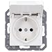 Produktbild Jung 1520 BFKL WW Schuko Steckdose 16 A 250 V bruchsicher mit Klappdeckel Serie AS 500 alpinweiß 250 V