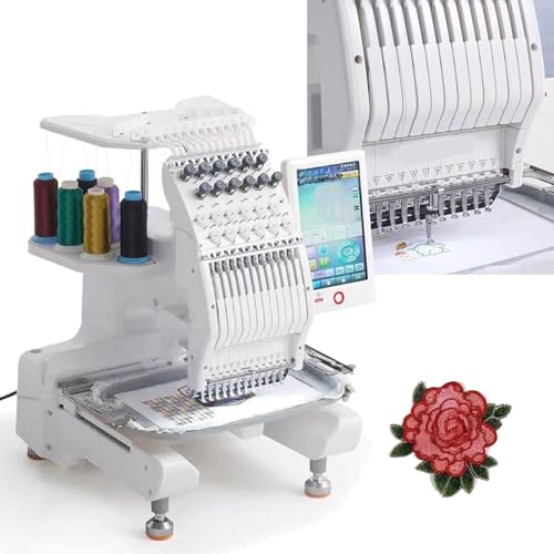 Image of WLYPE Computerized Sewing and Embroidery Machine, Professional Sewing Machine, Single Needle/line/Head Machine,20 * 30cm Large Embroidery Area and 1000Rpm/min Speed
