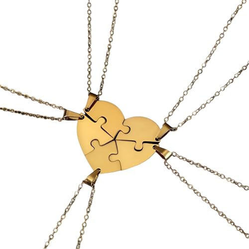 Collier de pièces de puzzle pour femmes et hommes en argent 925, pendentif cœur séparable