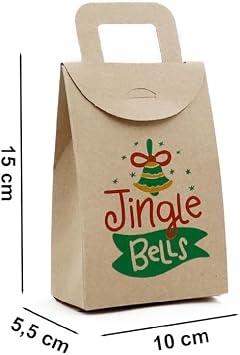 10x15 Christmas and New Year Themed Kraft Gift Box Set (4 Pieces) – 10x15 cm, Double Sided Printed | M4