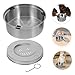 MERRYHAPY Stainless Steel Dog Water Bowl Elevated Slow Feeder No Spill Floating Disk Large Dog Bowl