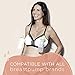 The Dairy Fairy Rose Pumping Bra Hands Free Nursing Bras for Breastfeeding, Soft Breast Feeding Bras for Women of All Body Types, Breast Pump Bra Essentials for Sleep, Maternity, White, Large