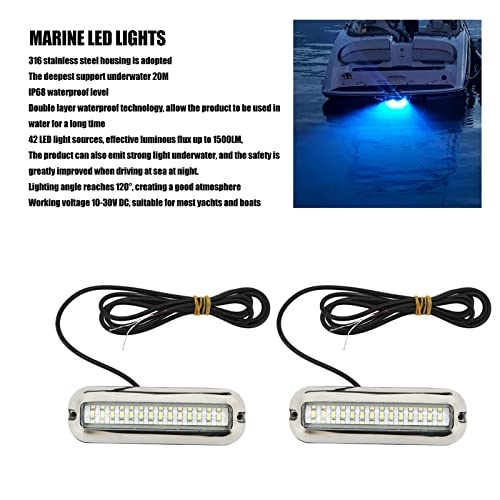 Lumières LED marines 42LEDS blanches étanches pour yacht de luxe - 2