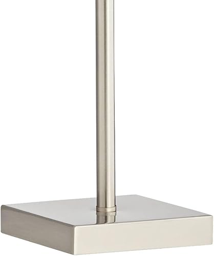 Miniatura 7 de 360 Lighting Franco - Juego de 2 lámparas de mesa minimalistas modernas de 26.5 pulgadas de alto con puertos de carga USB, níquel cepillado,