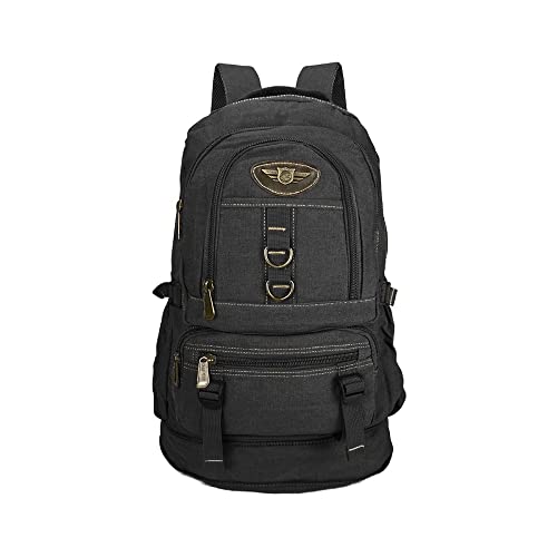 Mochila Lona De Camping Reforçada Viagem Motociclista 50l 3005 (Preto)
