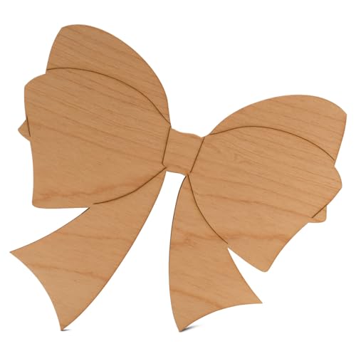 Bow Cutout 18-inch, Pack of 1 Unfinished Christmas Wood Cutouts for Crafts, Door Hangers, and Party...