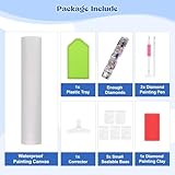 DIY 5D Diamond Art Painting Kits, Cottage Full Drill Diamond Paintings Crafts Arts Embroidery Cross Stitch Canvas Painting by Numbers for Kid Adults Crystal Art Set, Wall Decor-Scenery 30x60cm J0K-960 - Image 5