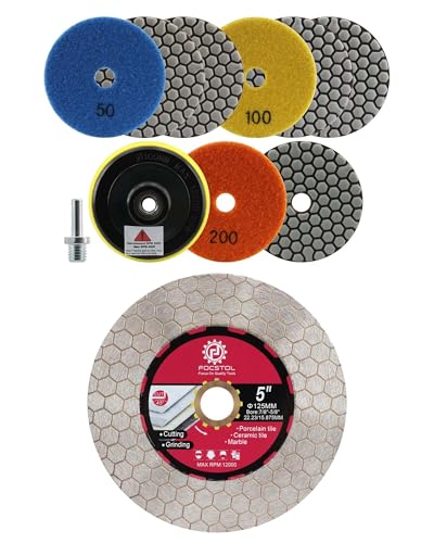 Disque diamant 125mm double face pour coupe nette et polissage complet