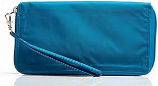 Big Skinny Women's Panther Clutch Slim Wallet, Holds Up to 40 Cards, Ocean Blue