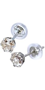 Amazon | 計0.6ct/K18/ブラウンダイヤモンドピアス 天然 ダイヤピアス