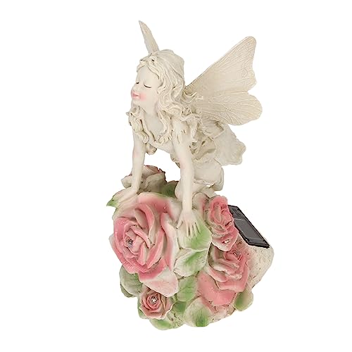 Estátua de Jardim Solar, Iluminação Automática, Luz Solar de Anjo Vibrante e Brilhante à Prova d'ág