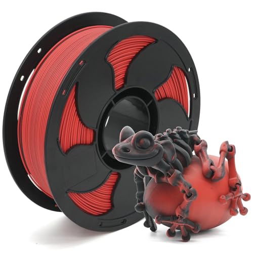 Image of Matte Dual Color Black Red PLA 1.75mm 1kg 600mm /s High Speed 3D Filament