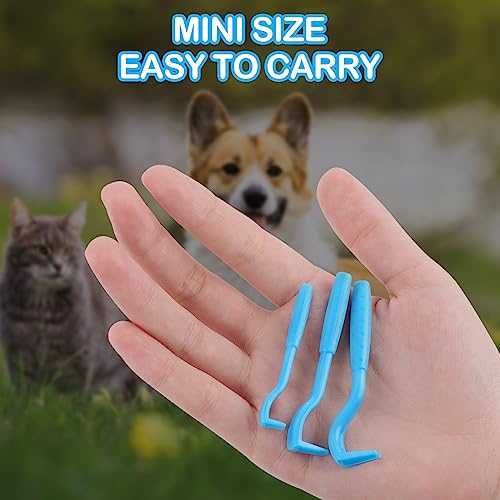 VFANDV Zeckenzange, Tick Hook Tick Remover for Dog, 3 Größen Set Zeckenhaken, Alternative zur Zeckenkarte, zeckenpinzette für Hunde, Schmerzfrei Zecken entfernen, Zeckenentferner für Haustier