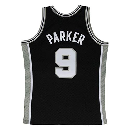 Mitchell & Ness Tony Parker # 9 San Antonio Spurs 2001 – 02 Swingman NBA Maglia Nero