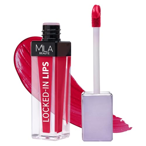 Image of MILA BEAUTE Locked In Lips Liquid Lipstick |12 Hour Transfer Proof Formula with Hyaluronic Acid | Highly Pigmented Lipsticks | Shade -
