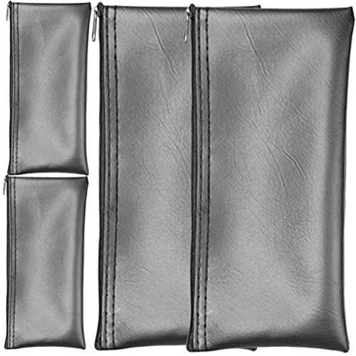 Holibanna 4Pcs Microphone Pouch Wear Resistant Zipper Design Versatile Mic Holder Storage Bag for Singers and Performers Multi Functional Carrying Case for Devices
