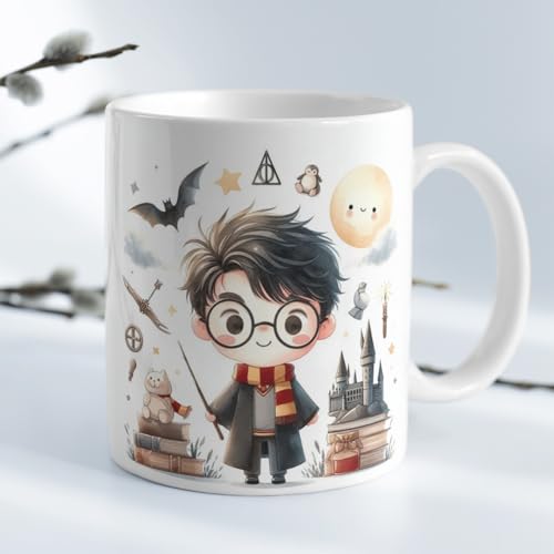Image of Half Engineer Gifts - HE Herry Potter Design Coffee Mug 325ml with Fridge Magnet | Birthday Return Gift | For Brother Sister Friends Kids | Rakshabandhan, Christmas, Diwali, New Year | Home Office