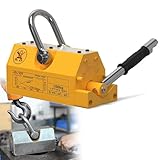 【600 kg Kraft】: Hebemagnet mit Auslösefunktion besteht aus Stahl, Gummi und einer Legierung und ist mit leistungsstarken N42-Magneten ausgestattet. Er kann bis zu 600 kg heben. Die glatte Lackierung ist druck- und oxidationsbeständig und sorgt für eine lange Lebensdauer. Betriebstemperatur: -40 °C bis 80 °C