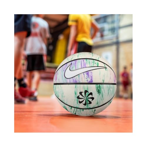 Image of Nike Everyday Playground 8P Next Nature Deflated Rubber Basketball Size 7, Durable Grip Outdoor, Multi /White /Black /White